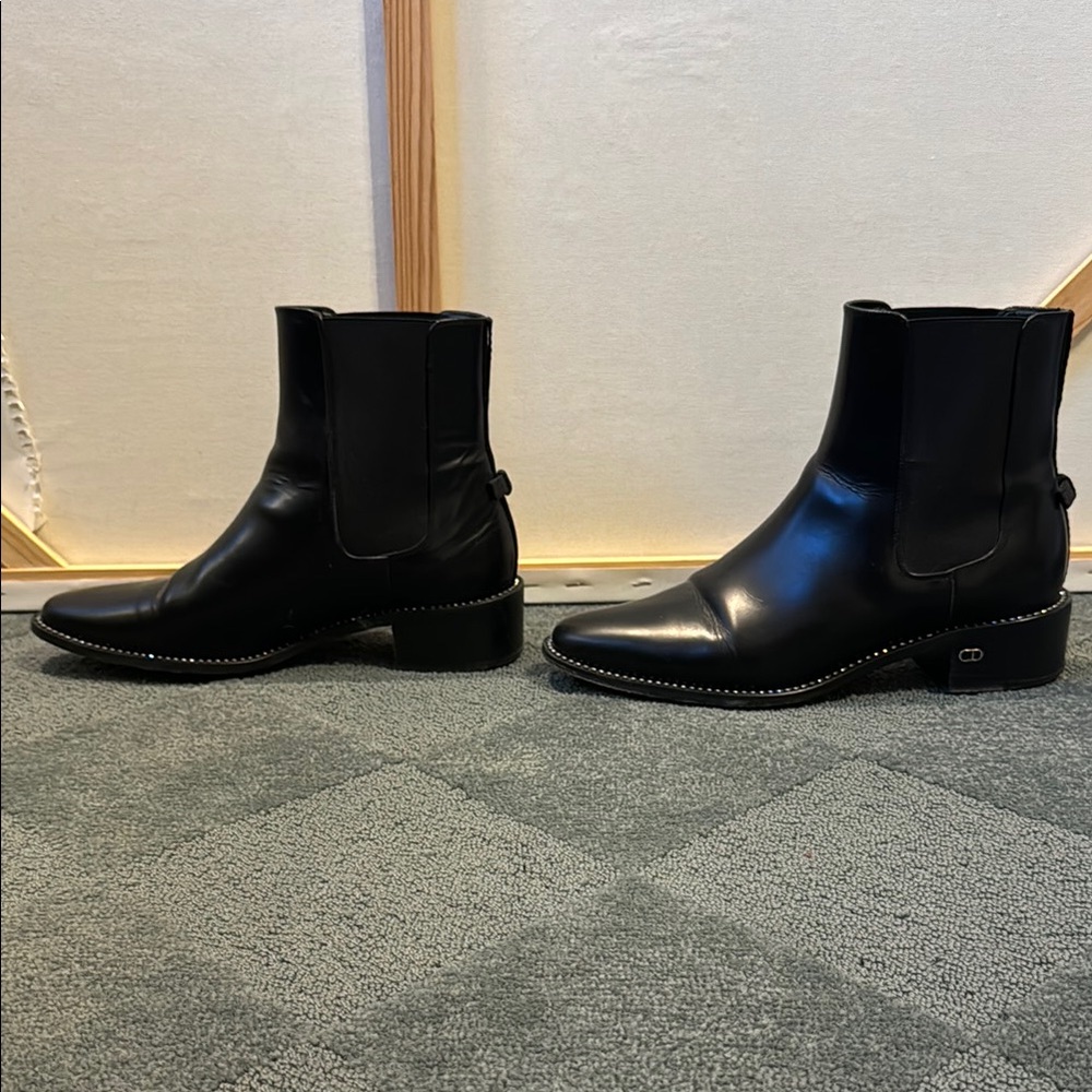 Authentic Christian Dior woman’s Black Leather Boots - Picture 2 of 9